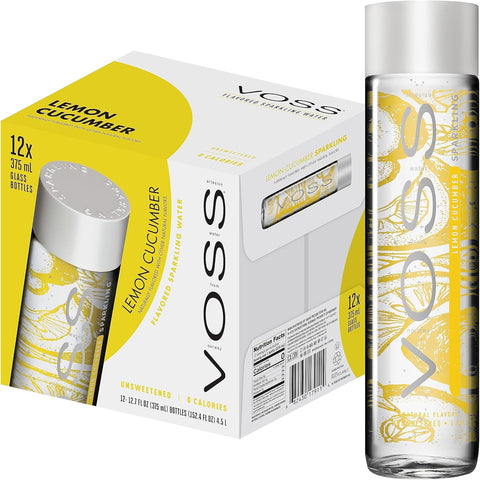 VOSS SPARKLING WATER LEMON CUCUMBER 375ML