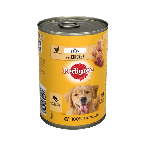 Pedigree Adult Wet Dog Food Tin Chicken in Jelly 385g